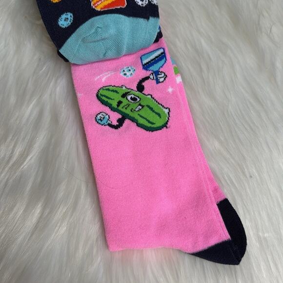 Twisted Toes Pickle Ball Novelty Socks - Picture 2 of 5